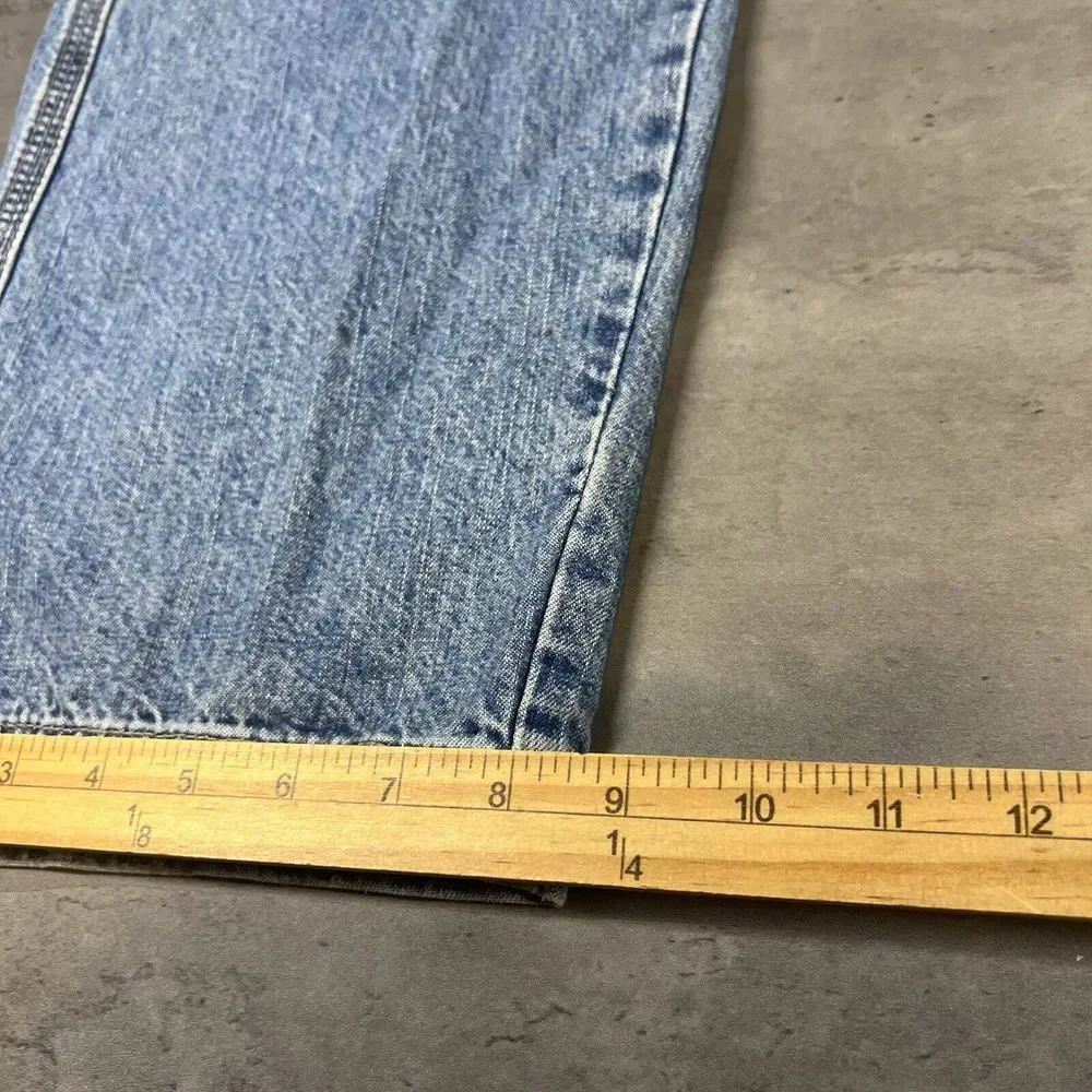 Levi Jeans Mens 35x30 Blue Denim Carpenter Light Wash Faded‎ Work Chore